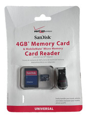 SanDisk 4GB MicroSD Memory Card  MobileMate Micro Card Reader SD Adapter USB