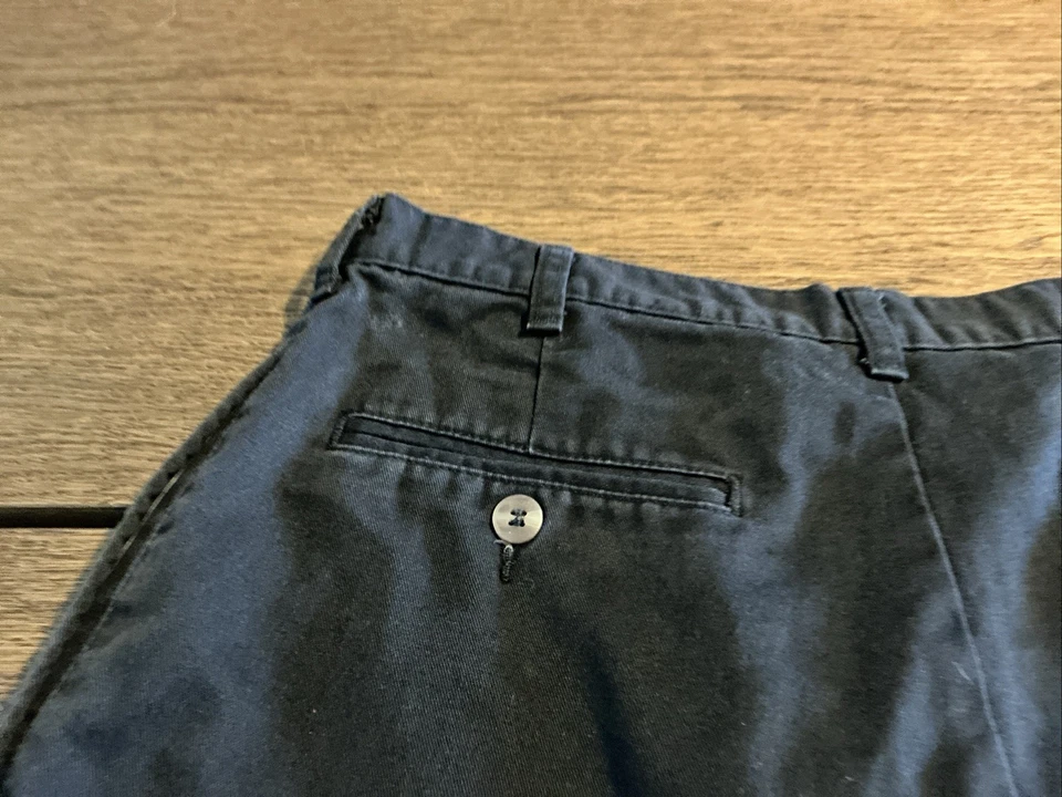 Pantalones Cortos Harris Para Hombre Talla 31 Negro Mezcla de Algodón Informales Caqui - Hechos en EE. UU. Foto 4 de 4