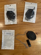 Lot of 3 Leather Badge Neck Chain Belt Clips Police Detective Law Enforcement