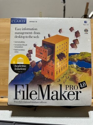 Claris FileMaker Pro 4.0 Apple Macintosh Database Software New Sealed Box