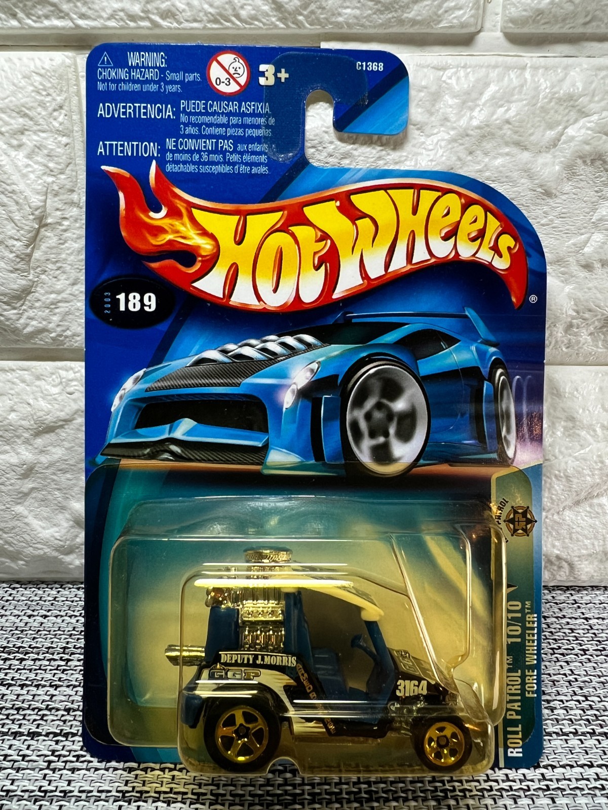 Hot Wheels Roll Patrol 10/10 Fore Wheeler 2003 #189 Blue/White