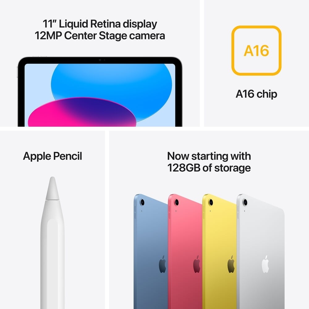 iPad Apple 11.ª generación 11" (A16) - 256GB - azul Wi-Fi MD4H4LL/A, imagen 5