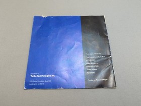 * Time Cruise (Turbografx 16 TG16) HuCard Card And Manual