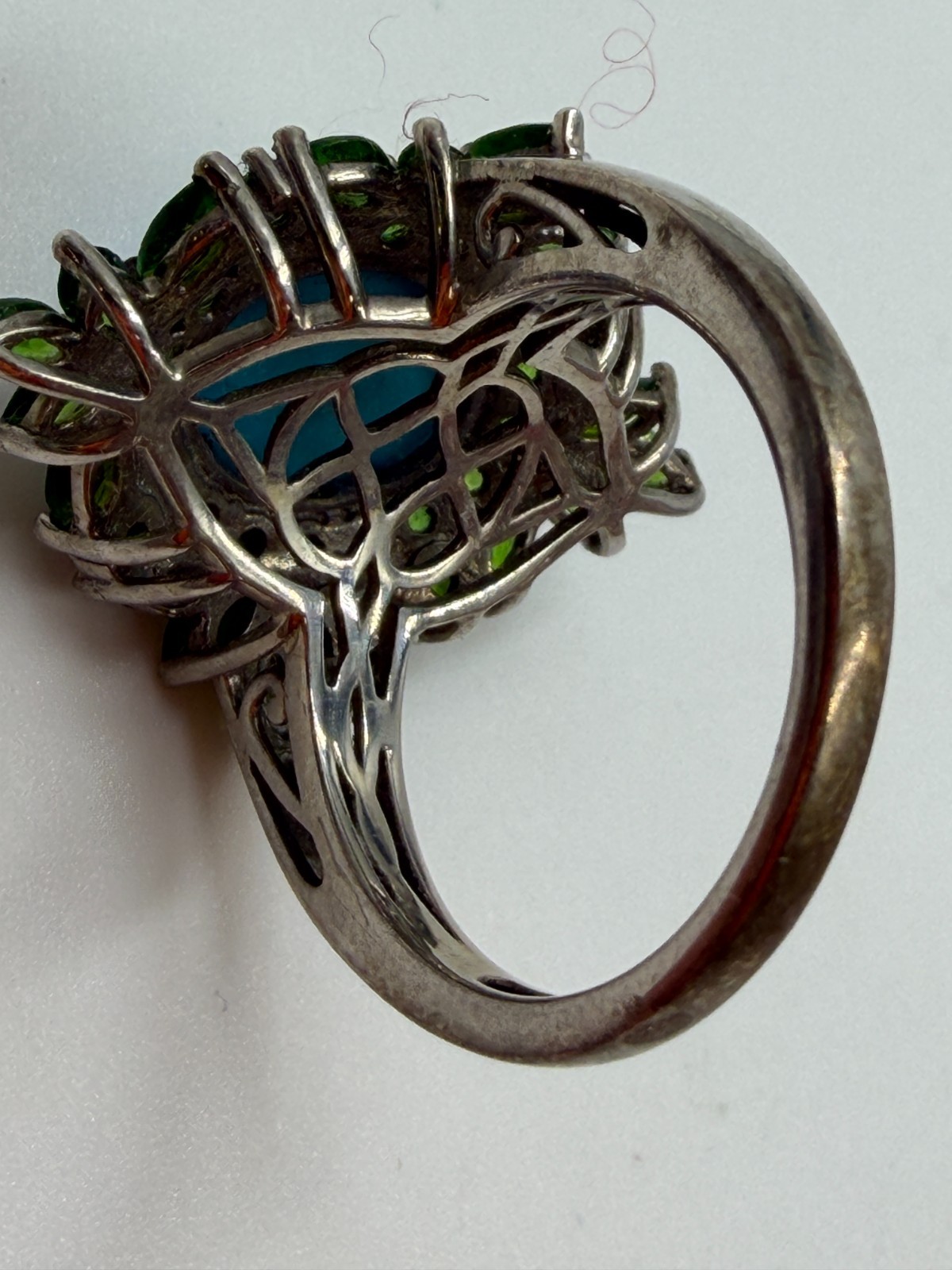 D'Joy Sterling Silver Ring  Statement Turquoise C… - image 3