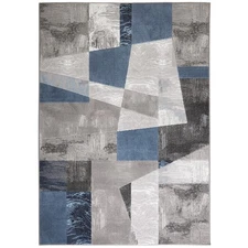 HOME DYNAMIX Catalina Bismark  Geometric Area Rug, Grey/Blue, 7'10"x10'2"