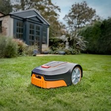 LawnMaster L10 Robotic Lawn Mower Cordless w/ Charging Station & Power Adapter