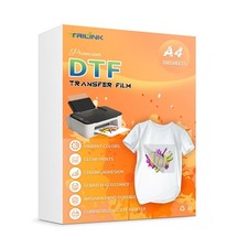 TRILINK DTF Transfer Film Paper A4 8.5" x 11" - 100 Sheets Premium PET Dire...