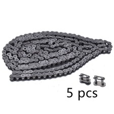 5 Pack 40 Roller Chain 10 Feet With 2 Connecting Links NEW