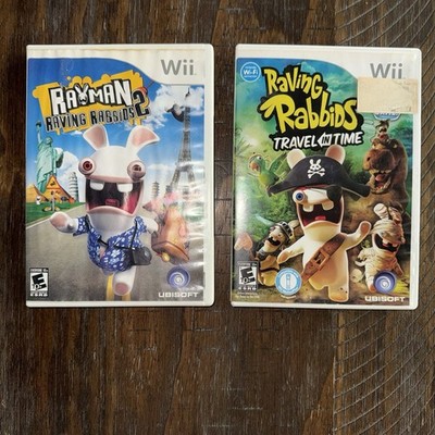 Raving Rabbits Rayman 2 & Travel In Time Nintendo Wii Bundle 1 W/manual 1 W/Out