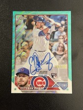 2023 Topps Chrome Baseball ESTEBAN QUIROZ RC AUTO No. RA-EQ Aqua Wave #/199