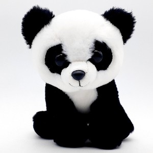 Ty Baboo Beanie Boos Plush Small Black White Panda Soft Velvety With Tag