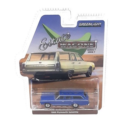 Greenlight 36040-B Plymouth Satellite Wagon 1968 blau - Estate Wagons 7 Maßstab 