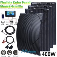 100W 200W 400W 12V Mono Solar Panel  Controller Kit fr Home RV Camping Off Grid
