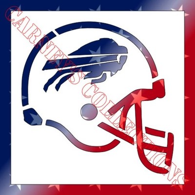 Clear Plastic Stencil - Football Helmet Bills (SN448) (6'' or 8'')*****