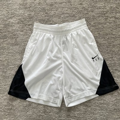 Nike Dri-FIT ISoFly Basketball Shorts Womens Size XS White Black Elastic Waist