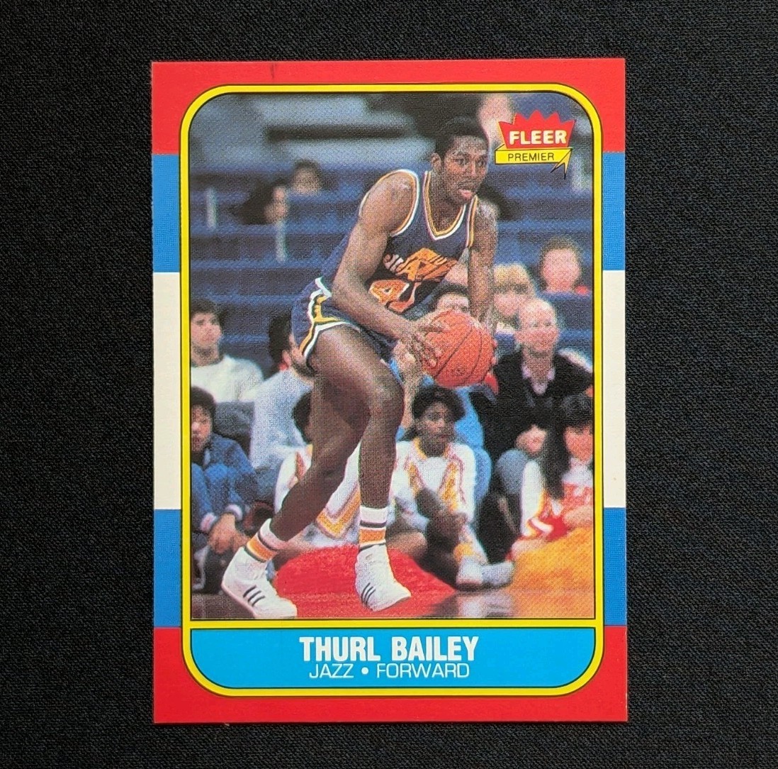 1986-87 Fleer #6 Thurl Bailey BASKETBALL Utah Jazz