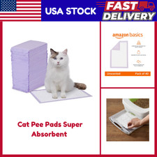 Cat Pee Pads 40 Pack Super Absorbent Odor Control Disposable Litter Pads