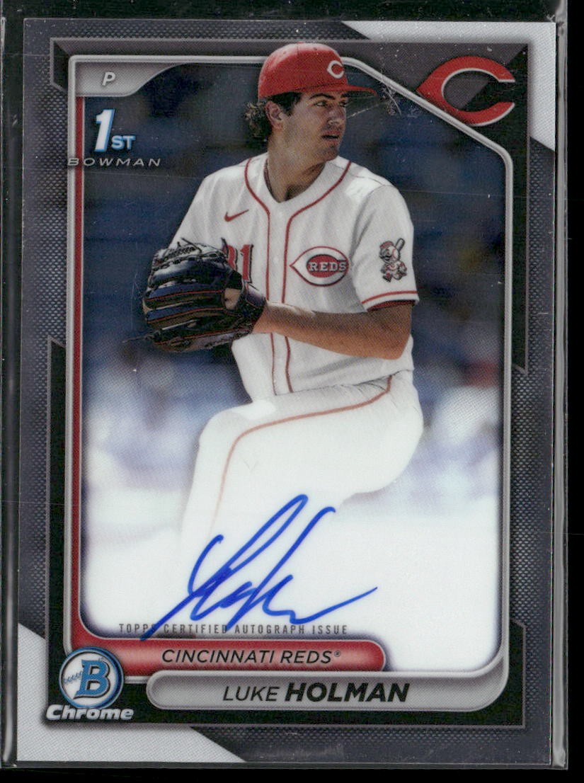 2024 Bowman Draft #CPA-LH Luke Holman Chrome Prospect Autographs