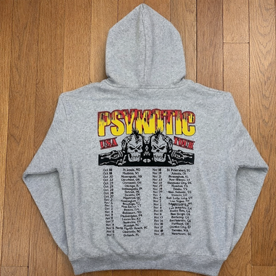 トップス HYSTERIC Psycho Skull Gray Hoodie S Osamason Psykotic Gray USA Tour Hoodie 2026 Merch 100% Cotton