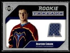 2005-06 Upper Deck Rookie Threads Braydon Coburn Atlanta Thrashers #RT-BC
