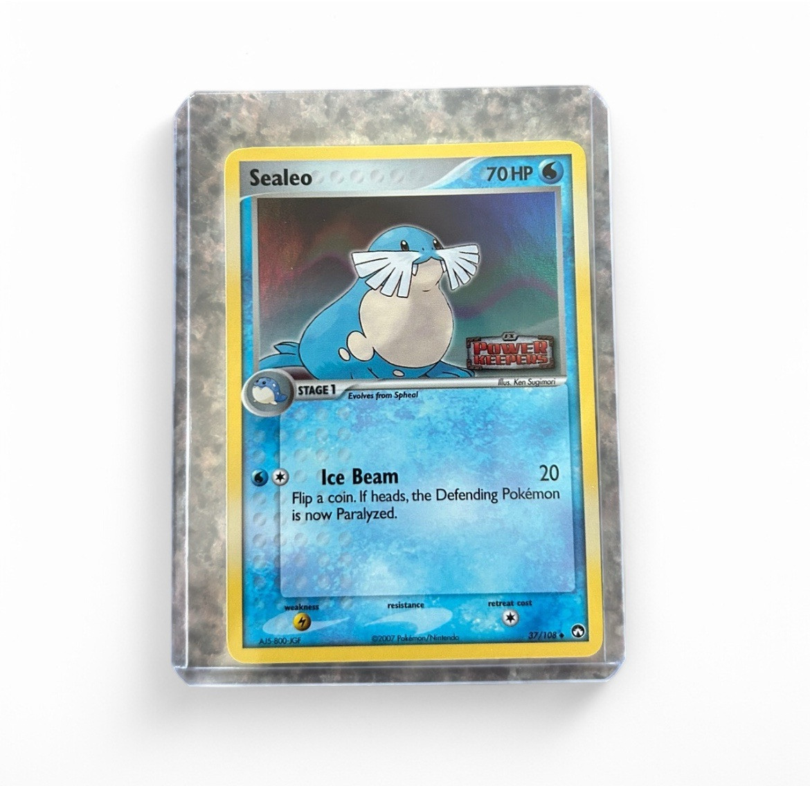 Sealeo 37/108 EX Power Keepers Reverse Holo Stamped Vintage Pokemon TCG Card