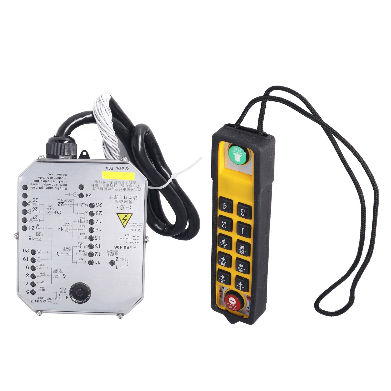 .Industrial Remote Control 12 Buttons LED Indicator Crane Controller Hoist