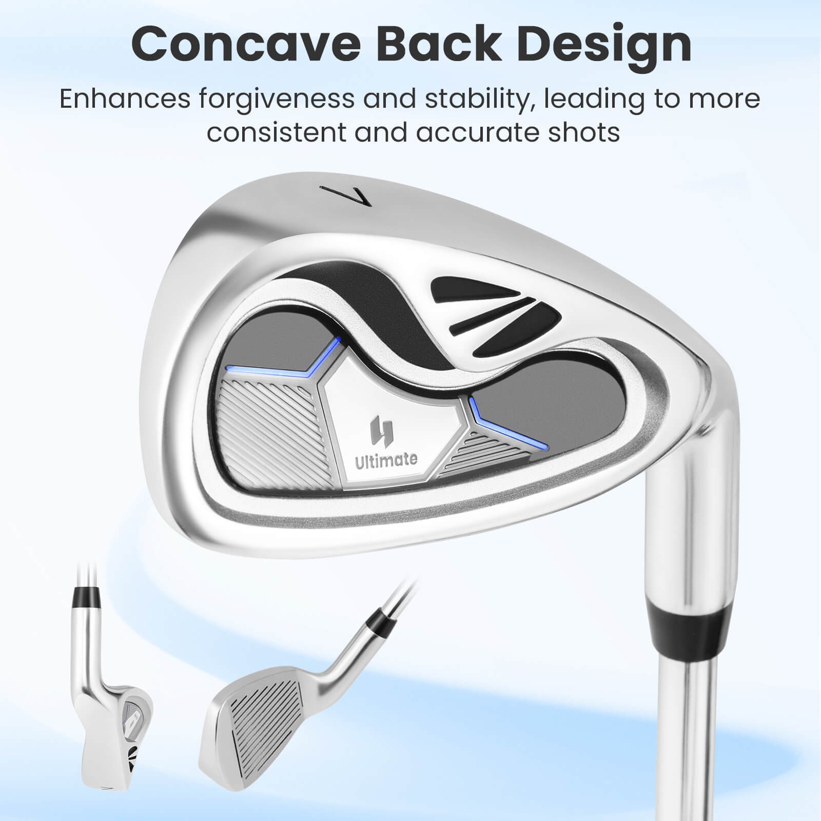 #7 Iron Single Golf Club w/ Steel Shaft for Right Handed Golfers for Men