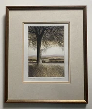 Kathleen Caddick b1937 Limited Edition Etching "Distant Hills “ (AP 11/XV)