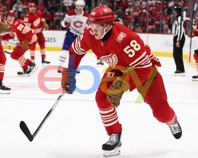Emmitt Finnie Skating Action Detroit Red Wings 8x10 NHL Hockey Photo