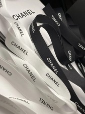 100M Of Chanel Classic Black Ribbon  100M Of Chanel White Ribbon UNCUT
