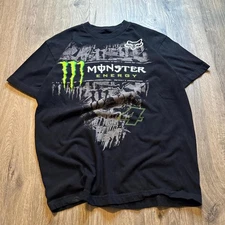 Vintage 2000s Monster Energy Fox Racing T-Shirt Cyber Y2K Graphic Tee S-5XL
