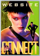c1990s New York City Bradley Curry Makeup Website Connect Max Racks Postcard