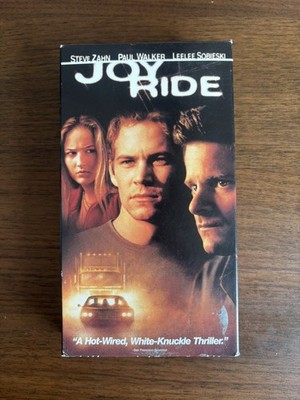 Joy Ride VHS Blue Tape Paul Walker Steve Zaun (2001) Tested Previous Rental