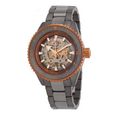 Rado Captain Cook High-Tech Ceramic Skeleton Automatic Grey Dial Men's Watch