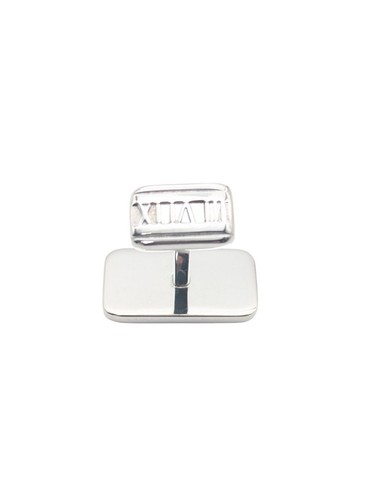 Tiffany & Co Silver Atlas Roman Numeral Cuff Link CuffLinks Cuff Links Silver925 - Picture 9 of 11