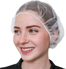 Disposable Honeycomb Nylon Hair Nets Breathable 1,000 Count BLACK BLUE