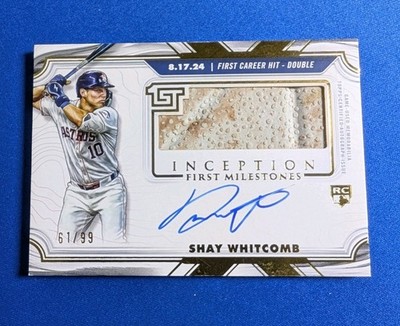 2025 Topps Inception Shay Whitcomb MLB First Milestones Relic /99 Auto Astros