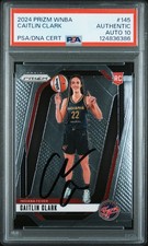 Panini 2024 Prizm WNBA Caitlin Clark Rookie Auto PSA 10 Auto #145 Base