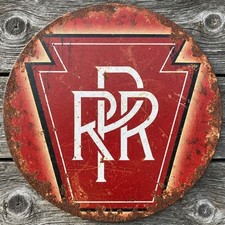Pennsylvania Railroad 8" Diameter Vintage Novelty Metal Sign Made In USA New!
