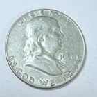 1958 Franklin Half Dollar - 90% Silver - Circulated Coin #4933