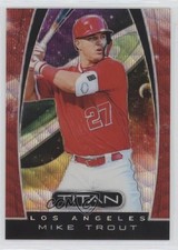 2019 Panini Chronicles Titan Ruby Wave Prizm 37/199 Mike Trout #8 b8h