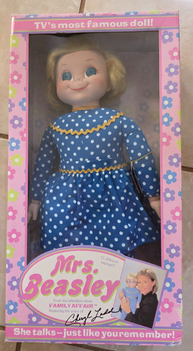 Mrs. Beasley collectible talking doll from TV show Family Affair, made in 2000