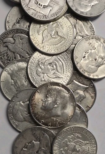 20 Coin Roll of 90% Silver Half Dollars ($10 Face Value) SKU33