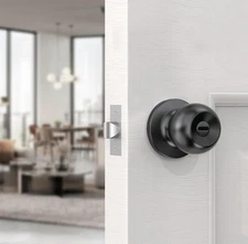 Hornbill Round Privacy Door Knob for Bedroom/Bathroom,Keyless Door Knobs