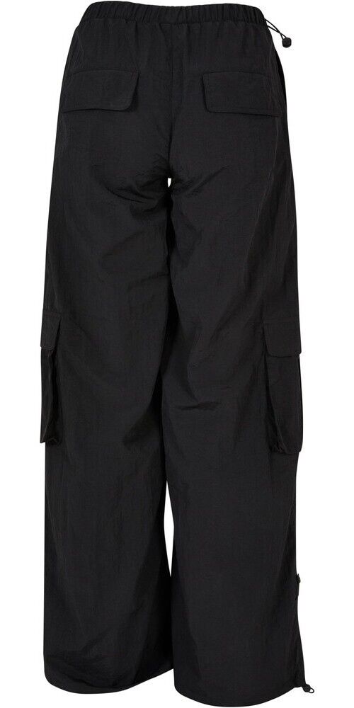 Urban Classics Women's Pants Ladies Wide Crinkle Nylon Cargo Pants | eBay