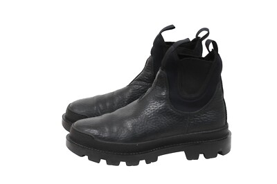Prada Men Hiking Combat Chelseas Boots US8 UK7 Black Leather 