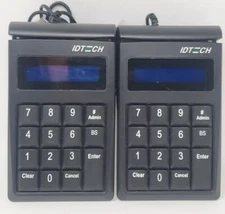 2x ID Tech IDKE-534833BE SecureKey Credit Card Reader/Swiper Black Keypad