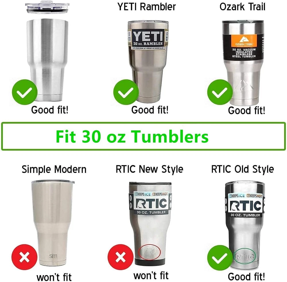 Spillproof 30 Oz Tumbler Replacement Lids 2-Pack for Stainless Steel Tumblers