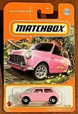 2022 Matchbox METAL 78/100 1964 AUSTIN MINI COOPER ~  PINK MBX CITY