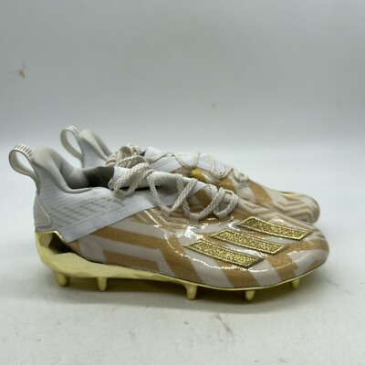adidas ADIZERO スパイク ホワイト/ゴールド Adidas Men's Adizero X Anniversary Football Cleats Size 18